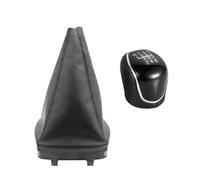 HBGURM Pomello Leva Cambio Copri Cuffia Leva Cambio Con Impugnatura Speed Ball Per Ford Per Mondeo 4 Mk4 IV 2007-2014(Black 6 Speed 2Pcs)