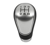HBGURM Pomello Leva Cambio Per Mazda 2 3 323 6 BK 2004-2012 Leva Penna Nera E Argento Pomello Del Cambio A 5/6 Marce(5 Speed Silver)
