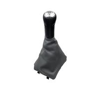 HBGURM Pomello Leva Cambio Per VW Per Polo 9N 9N2 9N3 2001-2009 Copri-cuffia Leva Cambio Accessorio Auto(5 Speed Silver Gray)