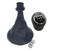 HBGURM Pomello Leva Cambio Pomello Del Cambio A 6 Marce Con Rivestimento In Pelle Per VW Per Transporter T5 2004-2010 Accessori Auto(Black 5 Speed)