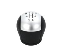 HBGURM Pomello Leva Cambio Pomello Del Cambio Manuale A 5 E 6 Marce Per Ford Per Transit Van MK7 2006-2013 Stile Auto Colore Nero Argento(Sliver 5 speed)