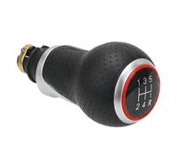 HBGURM Pomello Leva Cambio Pomello Del Cambio Per Seat Per Leon MK1 12 Mm 5/6 Marce Accessori Auto In Plastica ABS E Similpelle(Red 5 gear R)