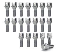 HBIS Compatibile con per 3 per E21 per E30 1975-2012 M12x1.5 26mm SW17 Set 20x Bulloni per Ruote in Lega Lug Nut Bulloni per Ruote Dadi Viti Colonnette Bulloni Cerchio