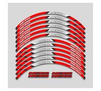 HBJzxlOK per H&Onda NC750 NC750S NC750X NC 750 XS 750X 750S Adesivi per motociclette Ruote Mozzo Decalcomanie Cerchio Strisce Riflettenti Set(2L A Red)