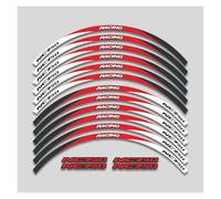 HBJzxlOK per H&Onda NC750 NC750S NC750X NC 750 XS 750X 750S Adesivi per motociclette Ruote Mozzo Decalcomanie Cerchio Strisce Riflettenti Set(3L A Red)