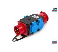 HBM 1 x 400 Volt e 3 x 230 Volt Blocco di distribuzione - Messa a terra