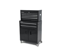 HBM carrello porta attrezzi con armadio superiore, nero, modello 2