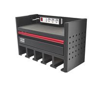 HBM Organizer per utensili a batteria, rack a parete, con collegamento di alimentazione