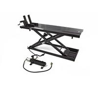HBM ponte sollevatore per moto 200 x 71 cm, idraulico, pneumatico, nero