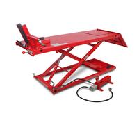 HBM ponte sollevatore per moto 200 x 71 cm, idraulico, pneumatico, rosso