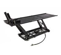 HBM ponte sollevatore per moto 220 x 67 cm, idraulico, pneumatico, nero