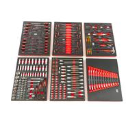 HBM Ricarica per utensili premium da 245 pezzi per carrello portautensili - ROSSO