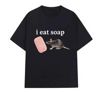 HBNfrd888 I Eat Soap Rat T Shirt Black S
