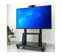 HBOOMOEM Inclinabile Porta Tv Da Terra Mobile，Supporto Tv Da Pavimento Per Schermi，Tv Portatile Su Ruote，Design Salvaspazio, Adatto A Case, Uffici E Spazi Commerciali.(A 32-75in)