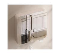 HBOOMOEM Mobile A Specchio per Bagno Armadietto da Parete,Specchio Bagno Contenitore con Mensola Regolabile,Spazio di Archiviazione Nascosto, Facile da Installare.(Ordinary Model,78 * 70 * 13CM)