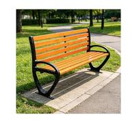 HBOOMOEM Panchina da Giardino per Esterni, Panca Giardino Esterno, Facile da Assemblare, Adatto per Decorare Sentieri Esterni, Cortili, Prati, Ingressi E Patii.(Yellow,120 * 33 * 77CM)