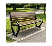 HBOOMOEM Panchina da Giardino per Esterni, Panca Giardino Esterno, Facile da Assemblare, Adatto per Decorare Sentieri Esterni, Cortili, Prati, Ingressi E Patii.(Brown,120 * 33 * 77CM)
