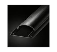 HBOOMOEM Passacavi Pavimento, Copricavo Pavimento, Offre una semplice organizzazione e occultamento dei cavi, adatto sia agli ambienti domestici che a quelli d'ufficio.(Black,No. 4-1m)