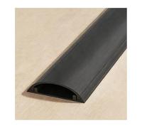 HBOOMOEM Passacavi PavimentoCanalina，Caratterizzato da un design semicircolare, è adatto all'utilizzo su scrivanie, pareti, battiscopa, pavimenti e altro ancora.(Black,No. 5-5m)