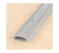 HBOOMOEM Passacavi PavimentoCanalina，Caratterizzato da un design semicircolare, è adatto all'utilizzo su scrivanie, pareti, battiscopa, pavimenti e altro ancora.(White Wood Grain,No. 3-1m)