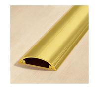 HBOOMOEM Passacavi PavimentoCanalina，Caratterizzato da un design semicircolare, è adatto all'utilizzo su scrivanie, pareti, battiscopa, pavimenti e altro ancora.(Gold,No. 5-1m)