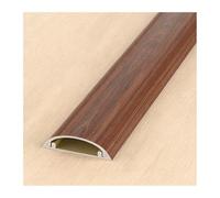 HBOOMOEM Passacavi PavimentoCanalina，Caratterizzato da un design semicircolare, è adatto all'utilizzo su scrivanie, pareti, battiscopa, pavimenti e altro ancora.(Mahogany Grain,No. 5-1m)