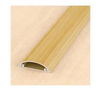 HBOOMOEM Passacavi PavimentoCanalina，Caratterizzato da un design semicircolare, è adatto all'utilizzo su scrivanie, pareti, battiscopa, pavimenti e altro ancora.(Yellow Wood Grain,No. 4-1m)