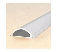 HBOOMOEM Passacavi PavimentoCanalina，Caratterizzato da un design semicircolare, è adatto all'utilizzo su scrivanie, pareti, battiscopa, pavimenti e altro ancora.(Silver,No. 3-3m)