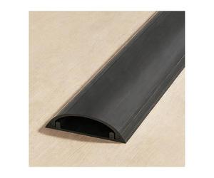 HBOOMOEM Passacavi PavimentoCanalina，Caratterizzato da un design semicircolare, è adatto all'utilizzo su scrivanie, pareti, battiscopa, pavimenti e altro ancora.(Black,No. 5-1m)