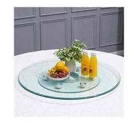 HBOOMOEM Piatto Da Portata Girevole，Vassoio Girevole In Vetro Temperato Lazy Susan，La sua base silenziosa lo rende adatto a feste, banchetti e ristoranti.(Thickened version,110CM/43.3in)