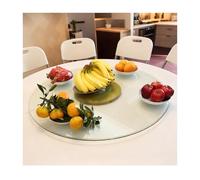 HBOOMOEM Piatto Girevole In Vetro Temperato，Vassoio Da Tavolo Da Pranzo Trasparente Rotondo，Dotato Di Cuscinetti Silenziosi, Adatto A Cucine, Ristoranti E Banchetti.(90CM/35.4in)