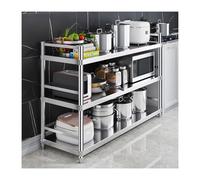HBOOMOEM Scaffale Da Cucina Salvaspazio，Ripiano Salvaspazio Cucina，Facile da spostare, contenitore multistrato, adatto a vari scenari, come ristoranti e cucine.(90 * 35 * 100CM)
