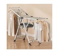 HBOOMOEM Stendino A Cavalletto，Stendibiancheria Estensibile E Ripiegabile，Regolabile In Altezza, Con Portascarpe, Adatto Per Asciugare Vestiti, Asciugamani E Lenzuola.(Luxury model)