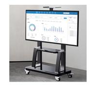 HBOOMOEM Supporto Tv Da Pavimento，Porta Tv Da Terra Mobile，Tv Portatile Con Piedistallo Con Ruote，Adatto Per L'Uso In Soggiorni, Camere Da Letto, Uffici E All'Aperto.(50-120in)