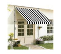 HBOOMOEM Tenda Balcone Esterno，Tende Da Sole A Bracci Estensibili，Impermeabile E Resistente Ai Raggi Uv, Adatto Per Ingressi, Balconi, Grondaie E Luoghi Esterni.(Gray-white,300CM/118in)