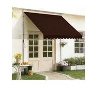 HBOOMOEM Tenda Balcone Esterno，Tende Da Sole A Bracci Estensibili，Impermeabile E Resistente Ai Raggi Uv, Adatto Per Ingressi, Balconi, Grondaie E Luoghi Esterni.(Brown,300CM/118in)