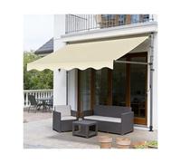HBOOMOEM Tenda Per Terrazzo Esterno，Tenda Da Sole Per Balconi Senza Foratura，Dotato Di Manovella E Altezza Regolabile, è Adatto A Balconi, Giardini E Terrazze.(Khaki,300CM/118in)