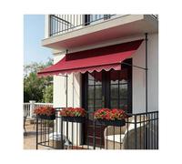 HBOOMOEM Tenda Per Terrazzo Esterno，Tenda Da Sole Per Balconi Senza Foratura，Dotato Di Manovella E Altezza Regolabile, è Adatto A Balconi, Giardini E Terrazze.(Red,400CM/157.5in)