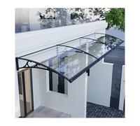 HBOOMOEM Tendone in Policarbonato Trasparente，Tendalino Silenzioso，Riparo for Porta D'Ingresso con Grande Lavandino，Adatto for Case, Balconi, Terrazze, Giardini E Garage.(100cm/39.4in*120cm/47in)