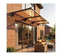 HBOOMOEM Tettoia Per Esterno Moderna，Pensilina Tettoia Per Porta Anteriore Trasparente，Robusto E Durevole, Adatto All'Uso Residenziale, A Portici, Patii E Aree Decking.(100 * 260cm/39.4 * 102.4in)