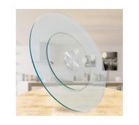 HBOOMOEM Vassoio Da Portata Rotondo Lazy Susan，Piatto Da Portata Girevole In Vetro Temperato，Cuscinetti Silenziosi, Adatti for Banchetti, Feste E Riunioni Di Famiglia.(Transparent,110CM/43.3in)