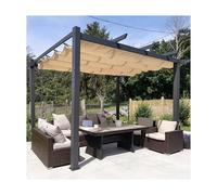 HBOOMOEM Vela Wave Shade Retrattile, Telo Copertura Pergolato, Include Un Kit di Installazione; Adatto per Cortili, Logge, Giardini Posteriori, Patii e Portici.(W:2.8m/9.18ftxL:3m/9.7ft)