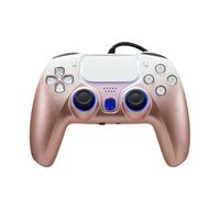 HBPYOLW Compatibile con controller di gioco cablato PS4/PS5/PC, rilevamento del movimento, trigger Hall, doppia vibrazione(Gold)