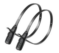 HBPYOLW Lucchetto for Corda Regolabile con Lucchetto Portatile in Lega di Zinco for Casco da Bicicletta(2pcs-53cm-A)