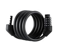 HBPYOLW Lucchetto Portatile in Acciaio con codice a 4 cifre da 120 cm for Accessori da Ciclismo for Scooter elettrici(Matte Black)