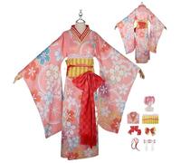 HBQC Costumi di gioco di ruolo anime Magical Girl Kaname Madoka cosplay Set completo di abiti per parrucche - Costumi per adulti e feste di Halloween