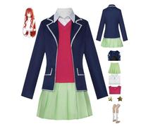 HBQC Costumi di gioco di ruolo anime The Quintessential Quintuplets Nakano Itsuki cosplay Set completo di abiti per parrucche - Costumi per adulti e feste di Halloween