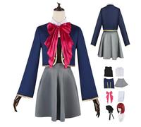 HBQC Costumi di gioco di ruolo anime 'Voglio mangiare il tuo pancreas' Yamagata KanatacospIay Set completo di parrucche Costumi per adulti Costumi per festa di Halloween