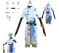 HBQC Genshin Impact Chongyun Costumi di gioco di ruolo anime cosplay Set completo di abiti per parrucche - Costumi per adulti e feste di Halloween