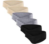 HBselect 6 Pezzi Slip per Gravidanza Morbido e Traspirante Mutandine per Gestante a Vita Bassa e in Cotone Biancheria Intima in Gravidanza
